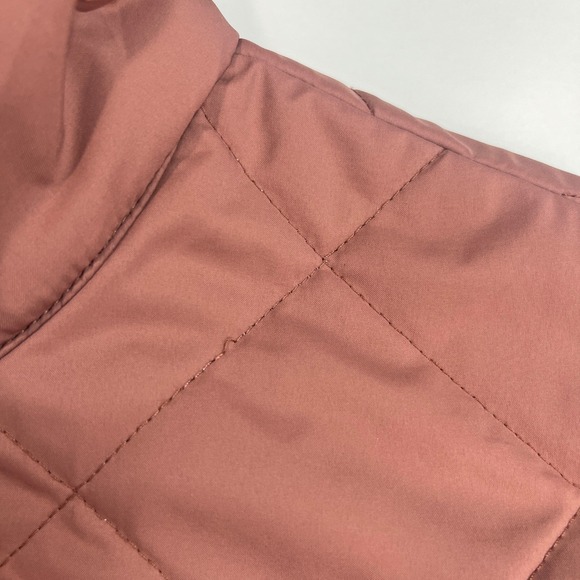 Vuori Echo Insulated Bomber Jacket Womens Terracotta Quilted Puffer sz M/L *Read - Picture 15 of 16
